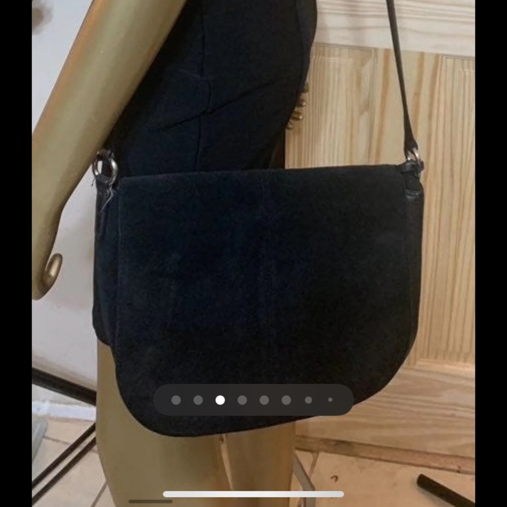 Ralph Lauren Suede and leather cross body bag